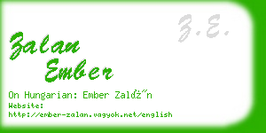 zalan ember business card